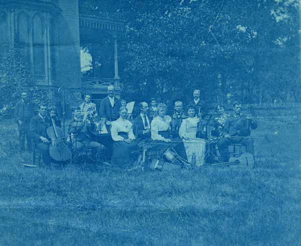 Koreshan Unity orchestra performing in Chicago, Illinois.