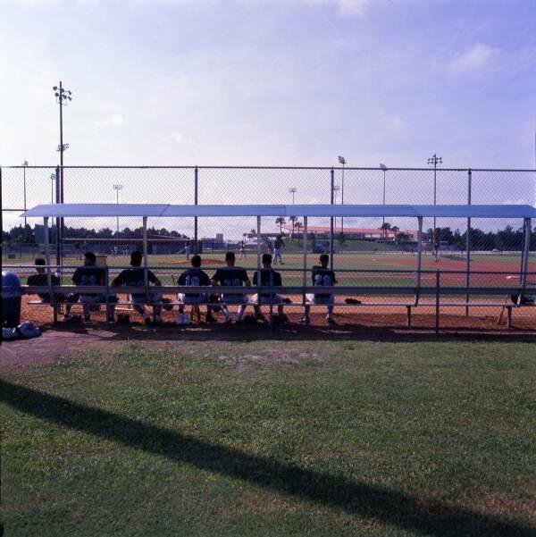 View of a Florida Marlins spring training baseball game.