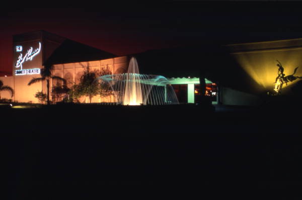 Nighttime view of the Burt Reynolds Dinner Theatre - Jupiter, Florida.