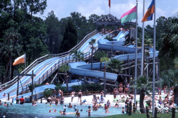 Water slides at the Weeki Wachee Springs amusement park.