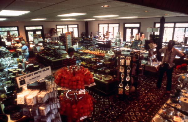 Interior view of gift shop at the Weeki Wachee Springs amusement park.