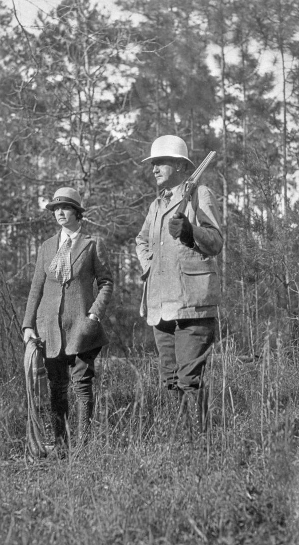 Col. and Mrs. Lloyd C. Griscom dressed for hunting