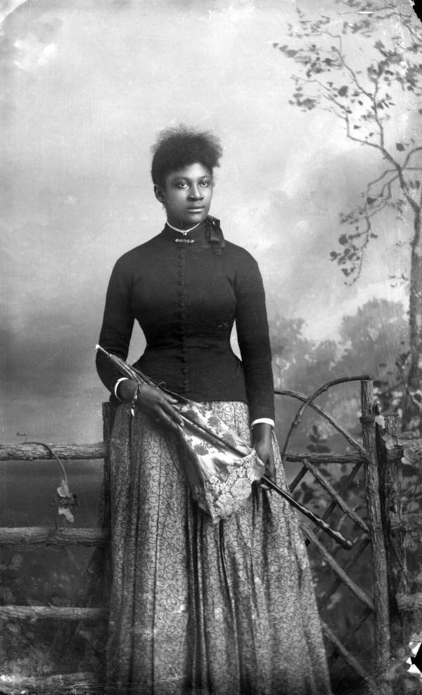Woman holding parasol