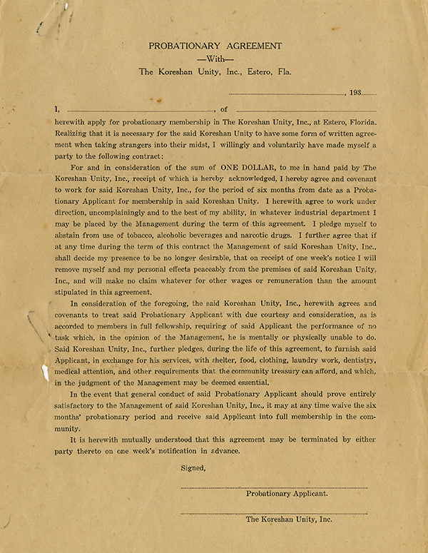 Agreements and Applications for potential and current members
