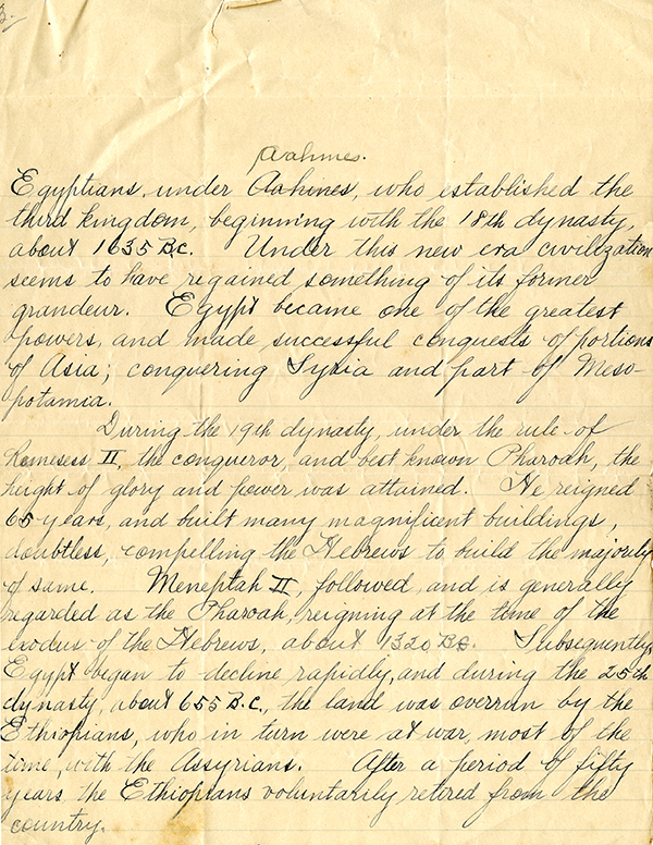 Rahn&rsquo;s First Prize Essay on Egypt, 1907
