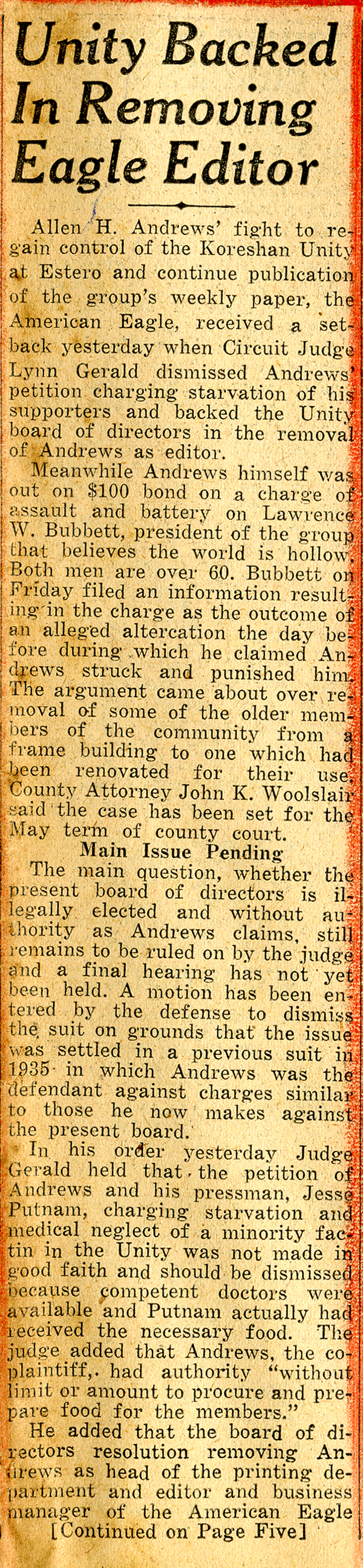 <em>Fort Myers News-Press</em> clipping, February 15, 1948
