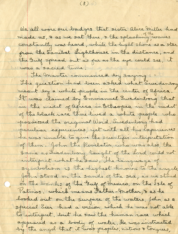 Master&rsquo;s lecture at Hickory Island, 1894
