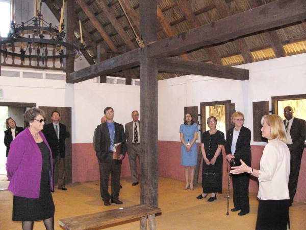 San Luis Mission supervisor talking to members of the House Tourism Committee during their visit - Tallahassee, Florida
