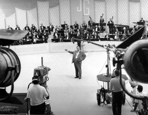 Jackie Gleason on the set of his show