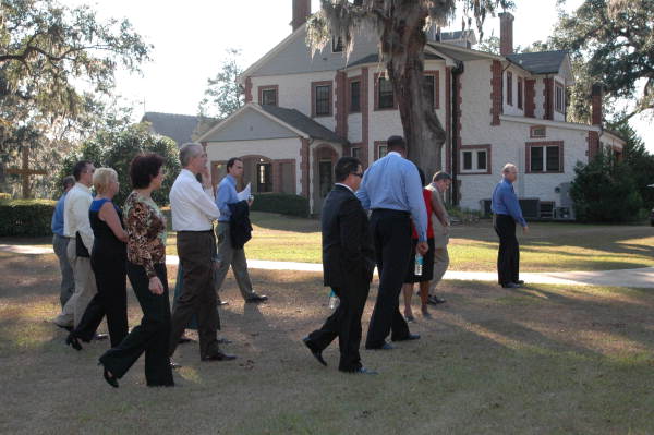 Senate Committee on Governmental Oversight and Productivity touring Mission San Luis - Tallahassee, Florida