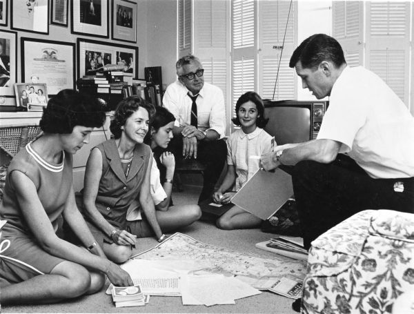 Former Governor and Mrs. LeRoy Collins with family members during campaign for U.S. Senate - Tallahassee, Florida