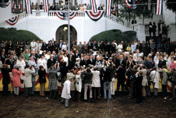 Florida's 37th Governor Reubin Askew taking oath on inauguration day - Tallahassee, Florida