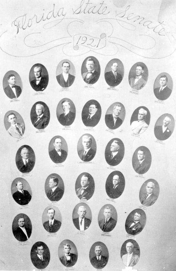 Members of the 1921 Florida Senate - Tallahassee, Florida