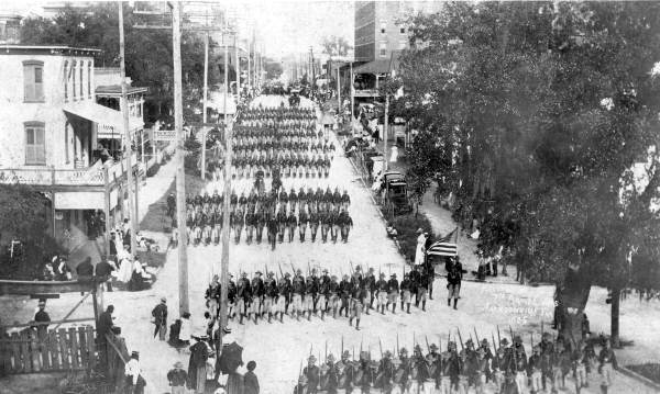 Spanish American war parade of 30,000 men - Jacksonville, Florida