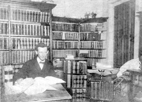 Mr. E.C. Love in his law office over the A.L. Wilson Company - Quincy, Florida