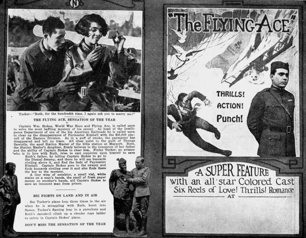 Movie poster for the film "The Flying Ace" - Jacksonville, Florida