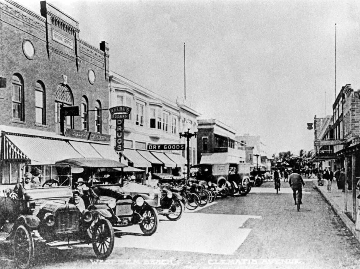 View along Clematis Street - West Palm Beach, Florida