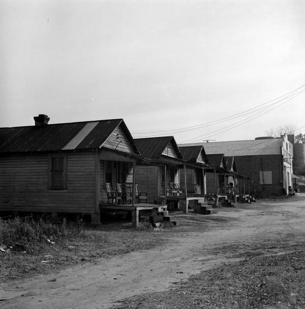 View of African American homes on Copeland St. in Tallahassee, Florida.