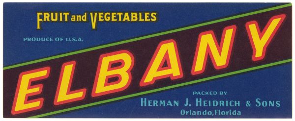 Elbany Produce Label