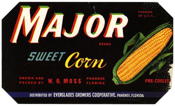 Major Brand Sweet Corn Label