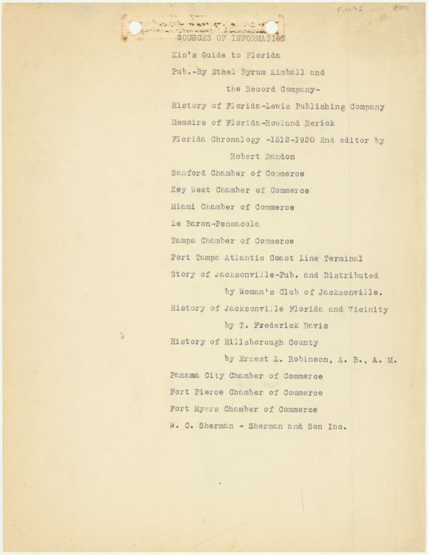 Florida Ports and sailing Vessels - Florida Merchant Marine Survey, 1938