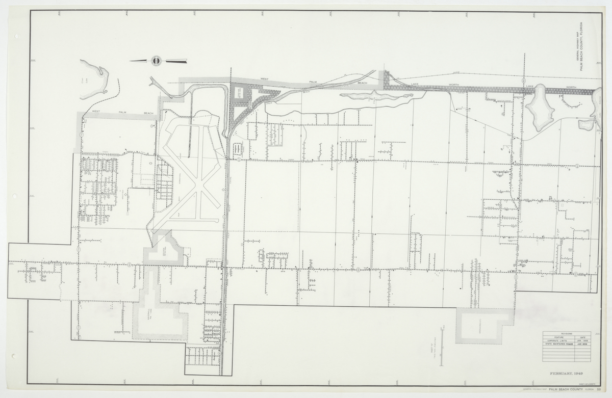 State Road Department Map of Pasco County, 1955