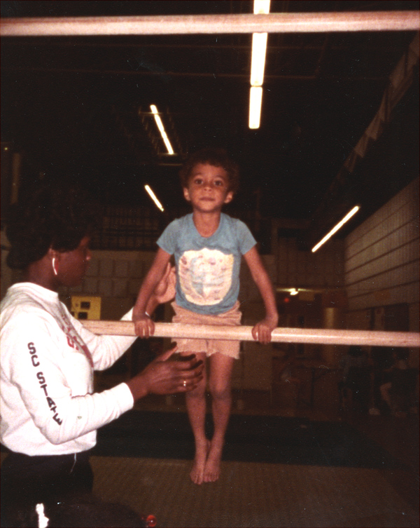 Sam Jones with instructor Gayla Parks in the Northwood Mall basement in Tallahassee.