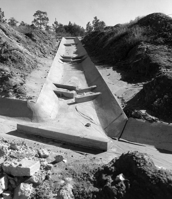 Paving detail in a ditch near Interstate 10 - Escambia County, Florida