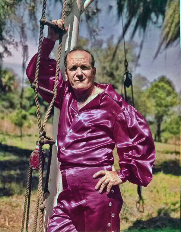 Portrait of the Flying Wallendas daredevil circus act founder Karl Wallenda.