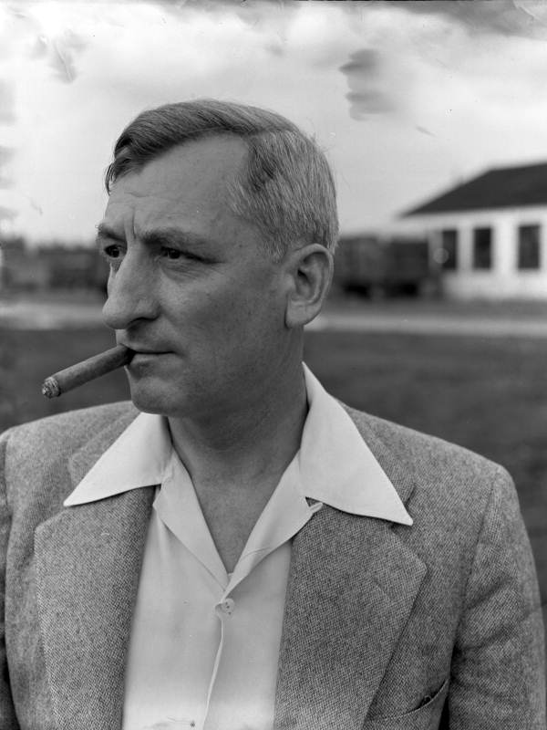 Portrait of Jim Haley, president of the Ringling Circus.