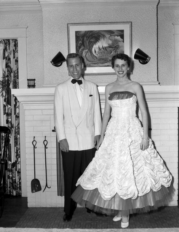 Bill Steinmetz and Sandra Sears dressed for 1st cotillion.