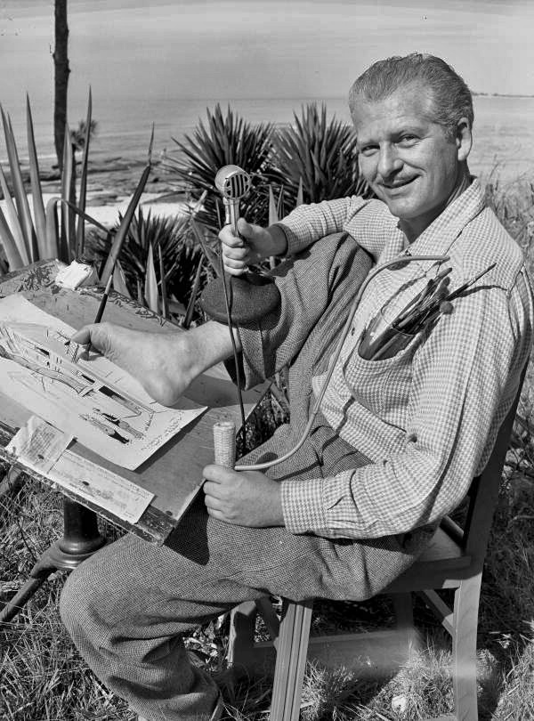 Gag portrait of cartoonist Bandel Linn.
