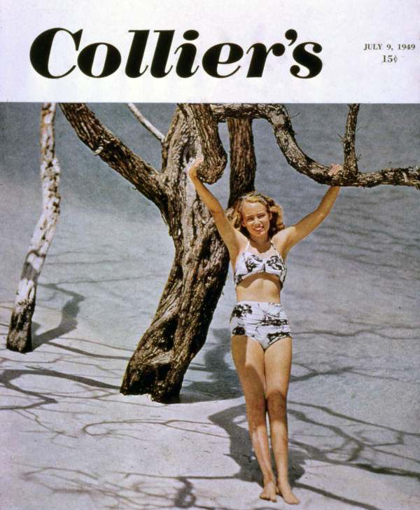 Copy showing the photographer's daughter Lois Duncan Steinmetz on the 1949 cover of Collier's magazine.