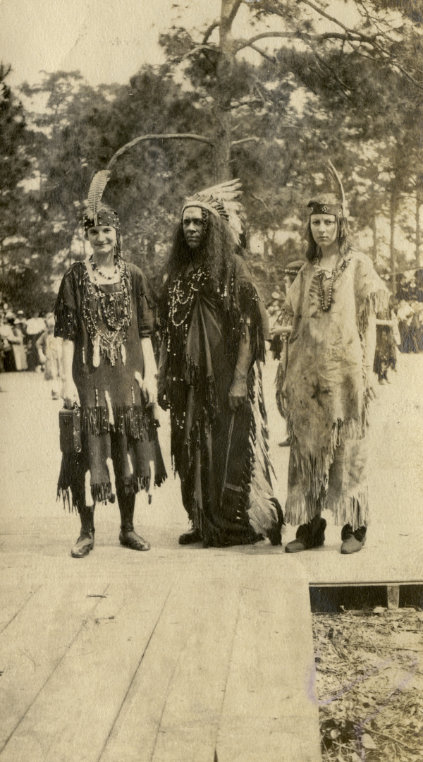Koreshans dressed in costume during a festival.