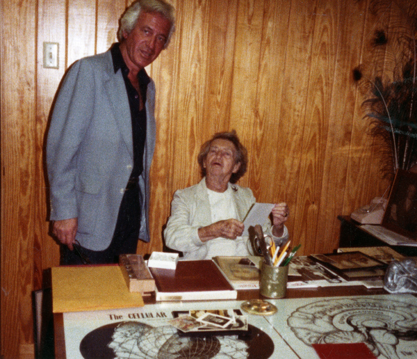 Portrait of Koreshan Unity president Hedwig Michel with her nephew Fred Kates.