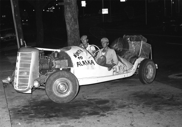 Bobby Lee Billings and Bobby Cunard from Jacksonville passing through Tallahassee on their way to Alaska.