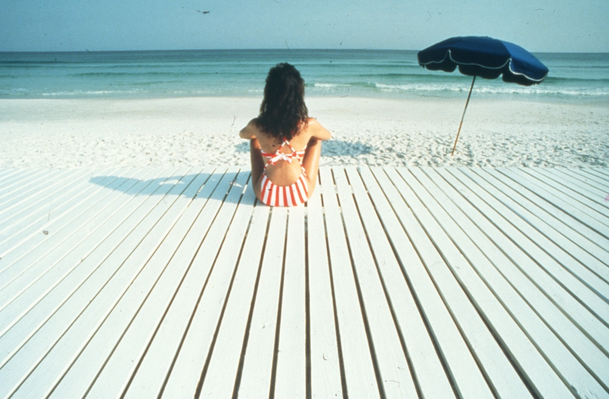 Woman at Gulf Beach, Florida.