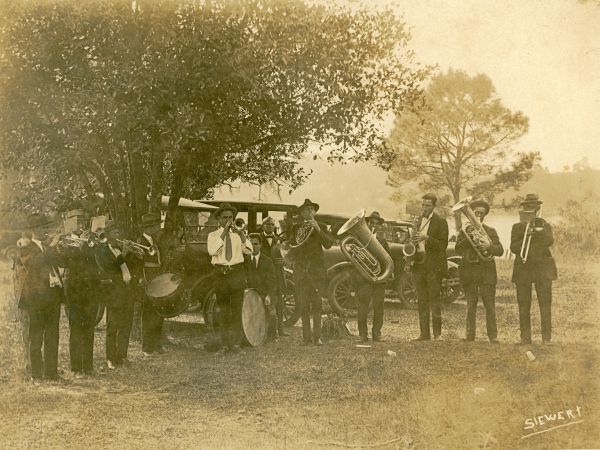 Brass band on the shore of Lake Orienta behind the Altamonte Hotel.