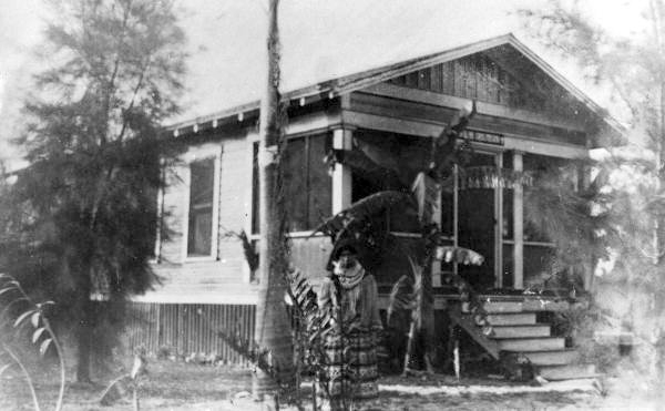 Missie Hall outside the mission - Everglades City, Florida