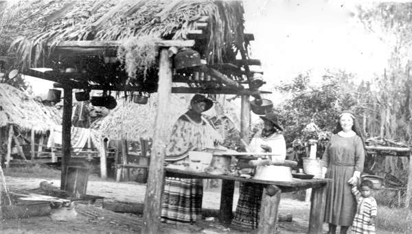 Deaconess Bedell at a Seminole village
