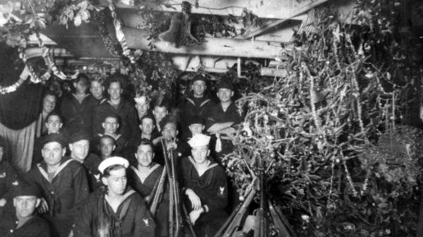 "Black Gang Christmas" aboard the USS Massachusetts.