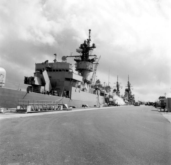 Battleships at the naval base - Mayport, Florida