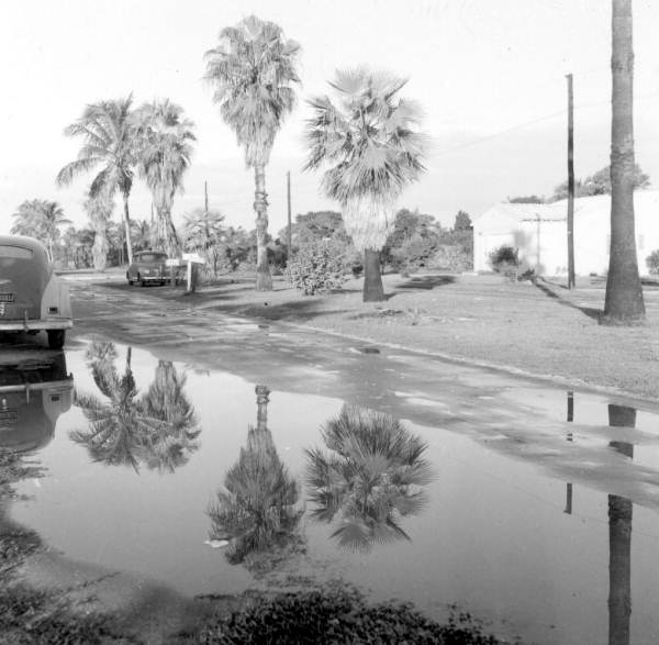 Road and puddles - Fort Lauderdale, Florida .