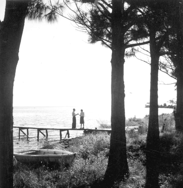 View of water and a dock on the side of U.S. Highway 1 - Indian River County, Florida
