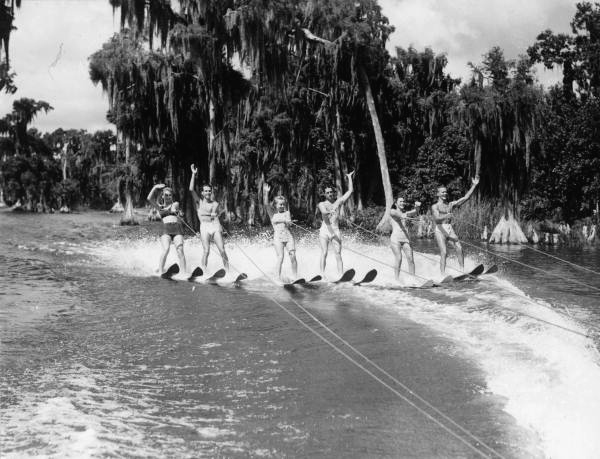 Water skiing at Cypress Gardens - Winter Haven, Florida