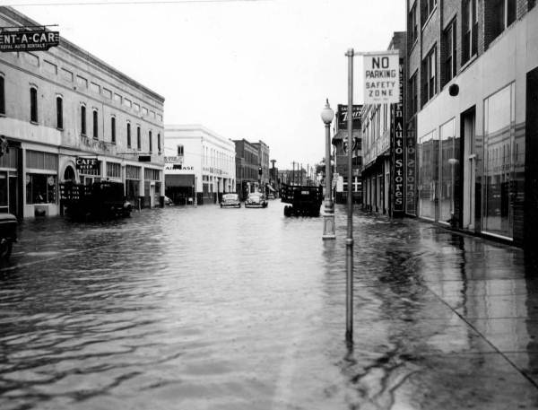 Adams Street after heavy rains flood Jacksonville - Jacksonville, Florida.