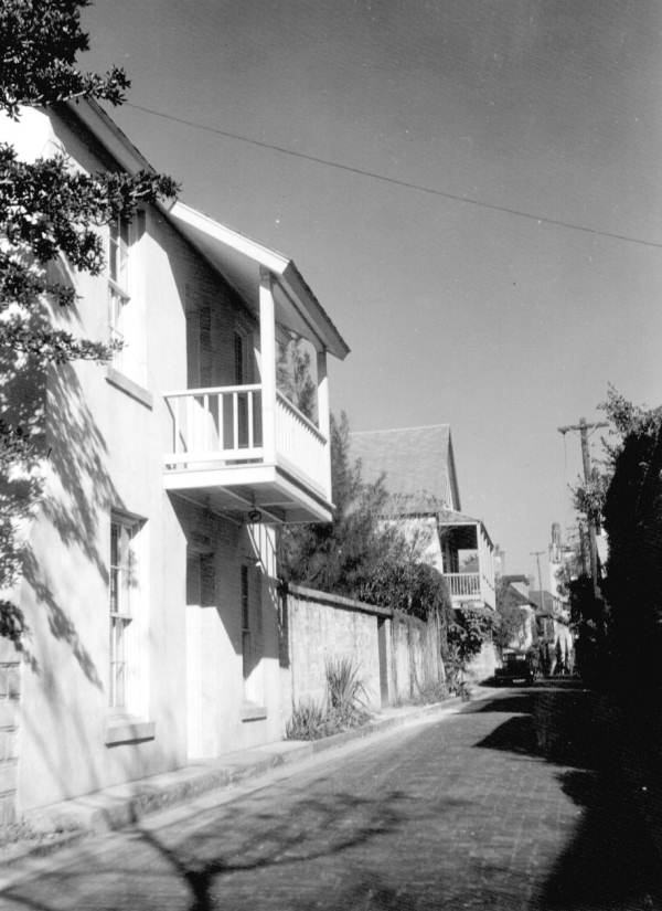 Looking down Aviles Street - Saint Augustine, Florida