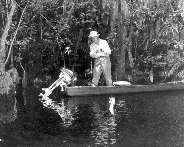 Howe Sadler fishing for bass at Dead Lakes
