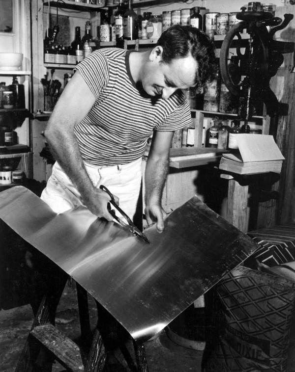 Cyril Marshall cutting metal - Key West, Florida