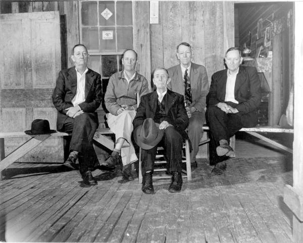 Hance Osteen with his four sons - Gilchrist County, Florida